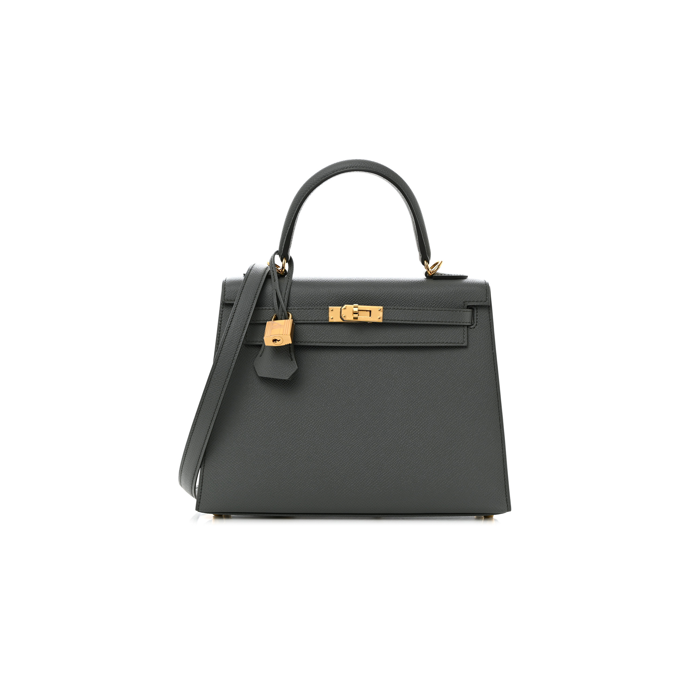 H**mes epsom kelly sellier 25 vert amande (25*17*7cm)